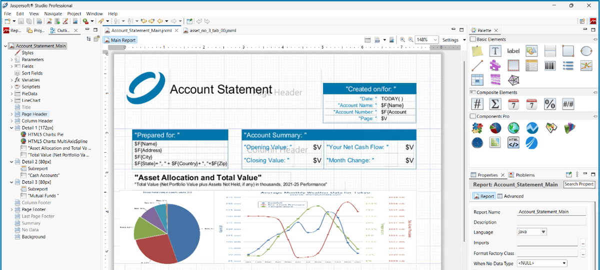 Embedded analytics and dashboards