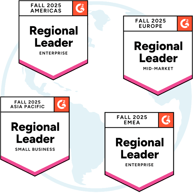 Regional badges awarded Jaspersoft in Enterprise, Mid-Market, and Small Business categories