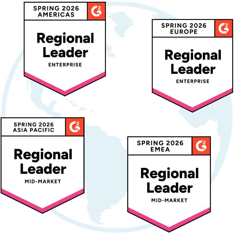 Regional badges awarded Jaspersoft in Enterprise, Mid-Market, and Small Business categories