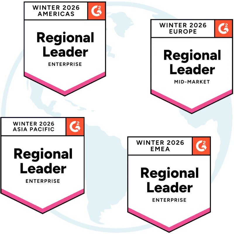 Regional badges awarded Jaspersoft in Enterprise, Mid-Market, and Small Business categories