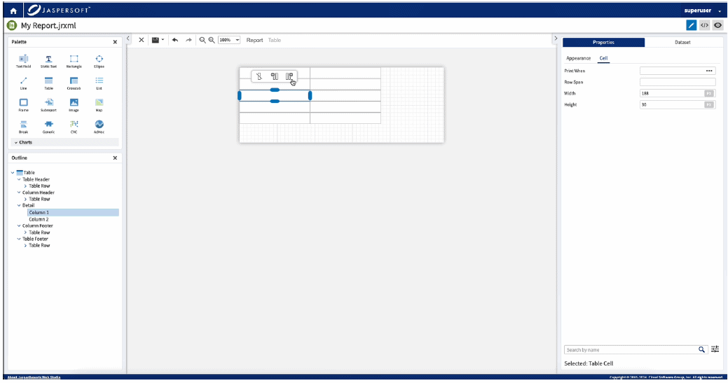 Enhanced table editor allows for easy management of tables - screenshot #1