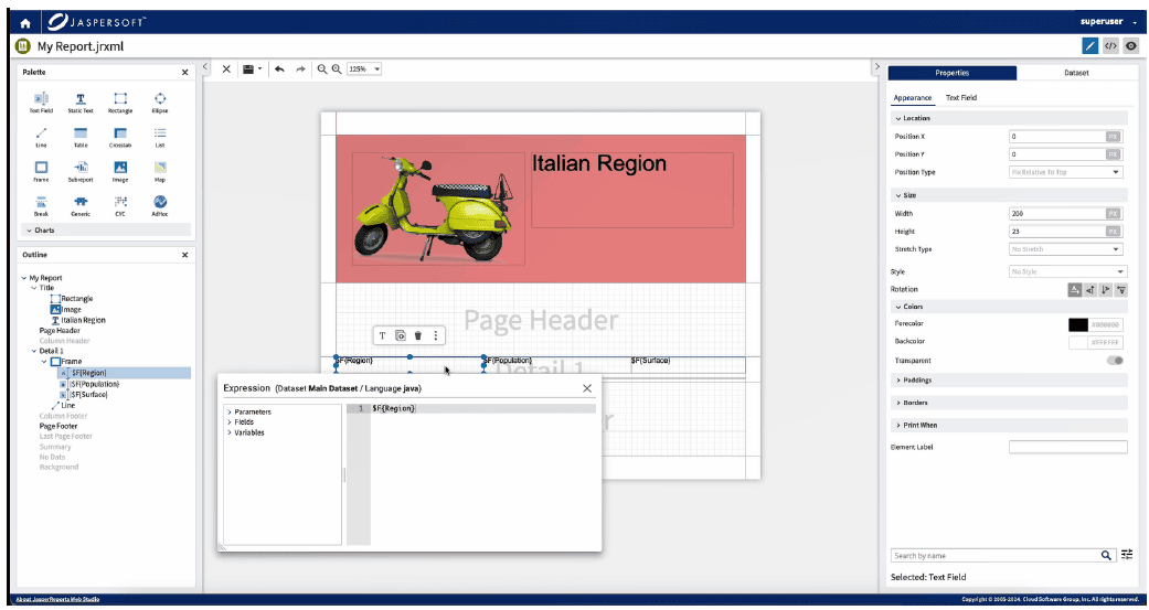 Update a field's expression directly by clicking and editing